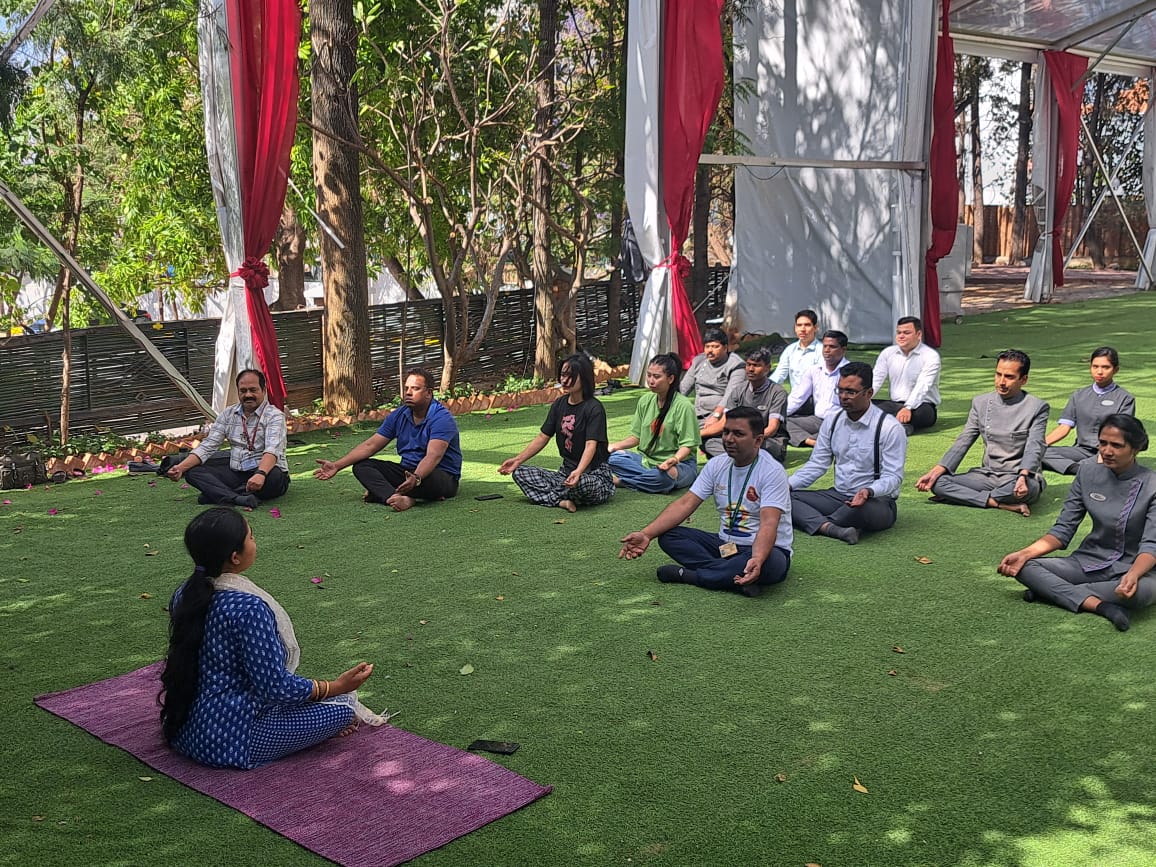 Yoga Demonstration at Employers premises